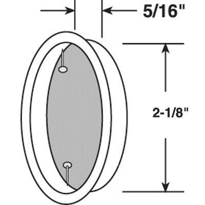 Slide-Co 164450 Steel Round Closet Door Mortise Pull, 2-1/8", Bronze, 2-Pack