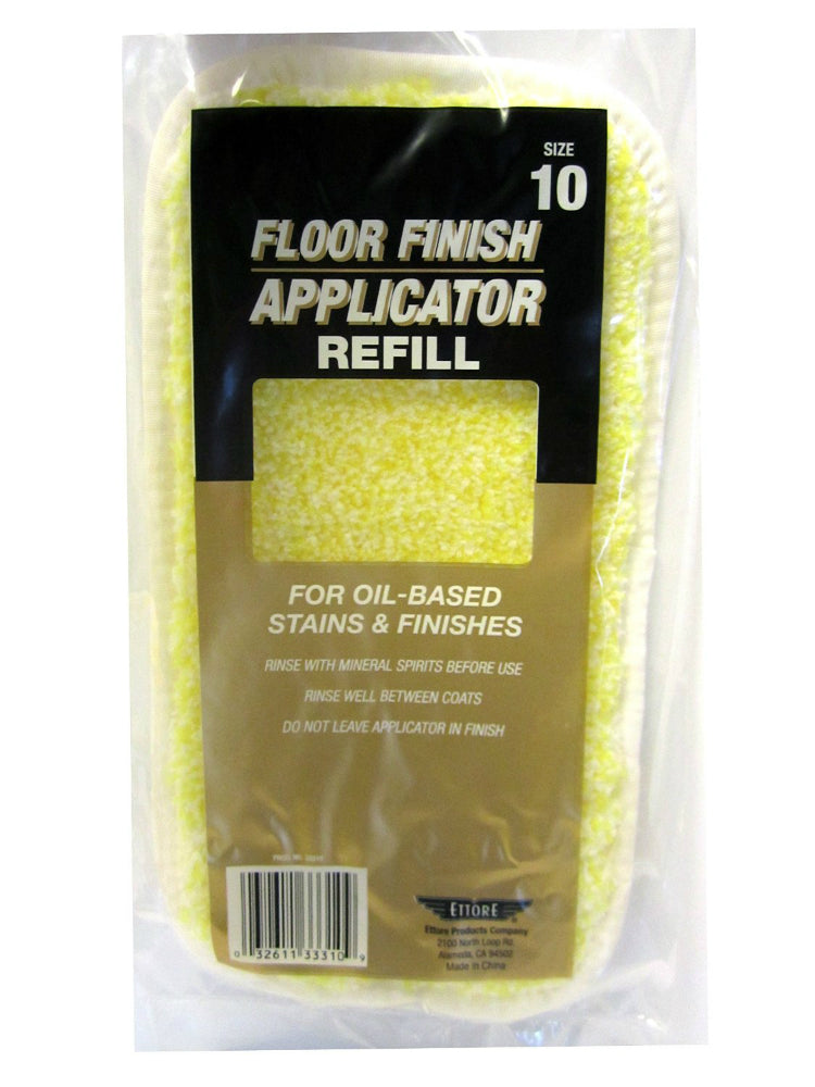 Ettore® 33310 Oil-Based Microfiber Floor Finish Applicator Refill, 10"