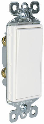 Pass & Seymour TradeMaster Decorator Switch, 15A, 120/277V, White