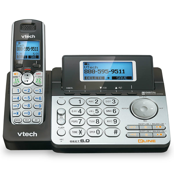 Vtech® DS6151 Two-Line Cordless Phone w/Digital Answering System/Caller ID