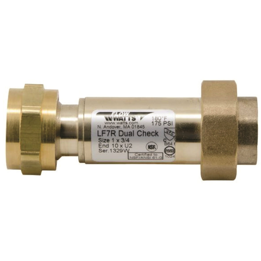 Watts LF7RU2-2 Dual Check Back Flo Preventer Valve, 3/4"