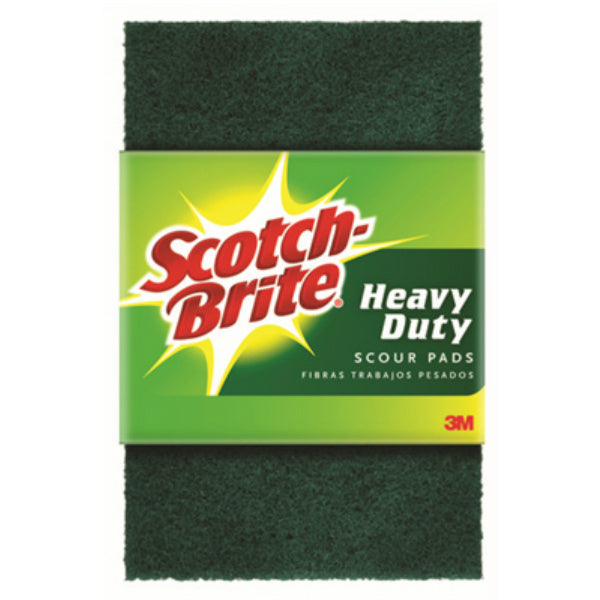 Scotch-Brite 220 Heavy Duty Rectangular Scouring Pad, Synthetic Fiber, 6" x 3.8"