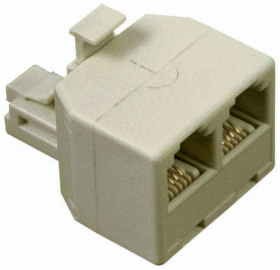 RCA TP257N Duplex Modular Jack Plug, Ivory