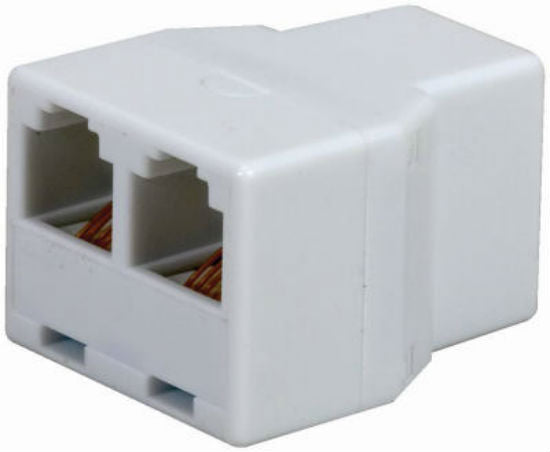 RCA TP270WHN Modular In-Line Phone Splitter, 2 Way, White