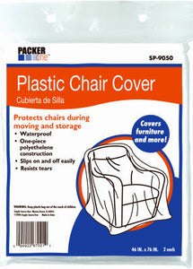 Packer One SP-9050 Plastic Chair Covers, 46" x 76", 2-Pack