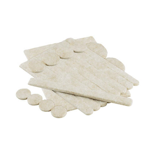Shepherd Hardware 9947 Assorted Self Adhesive Felt, Beige, 27-Count
