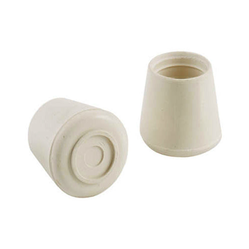 Shepherd Hardware 19223 Non-Skid Rubber Leg Tip, 1-1/4", Off White, 4-Pack