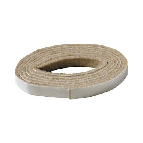 Shepherd Hardware 9818 Self Adhesive Felt Strip Pad, 1/2" x 58", Beige