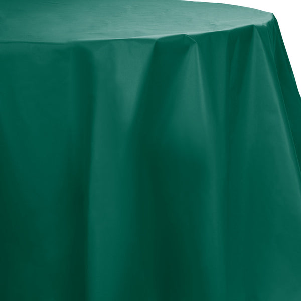 Creative Converting™ 703124 Octy-Round Plastic Table Cover, Hunter Green, 82"
