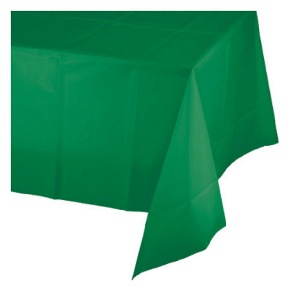 Creative Converting 01191 Plastic Banquet Table Cover, Emerald Green, 54" x 108"