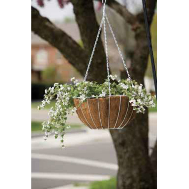 Panacea™ 88504 Round Growers Hanging Basket, 14", White