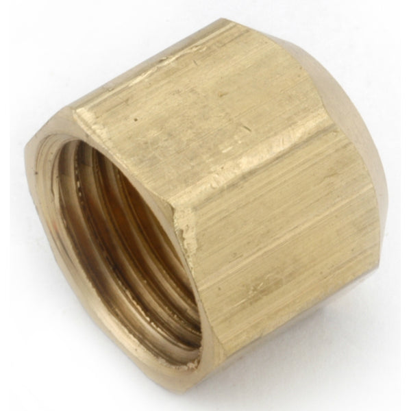 Anderson Metals 754040-08 Lead Free Flare Cap, Brass, 1/2"