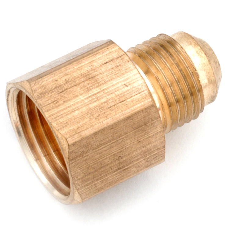 Anderson Metals 754046-0402 Lead Free Flare Connector, Brass, 1/4" x 1/8" FPT