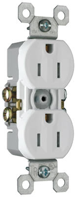 Pass & Seymour Weather & Tamper Resistant Duplex Receptacle, 15A, 125V, White