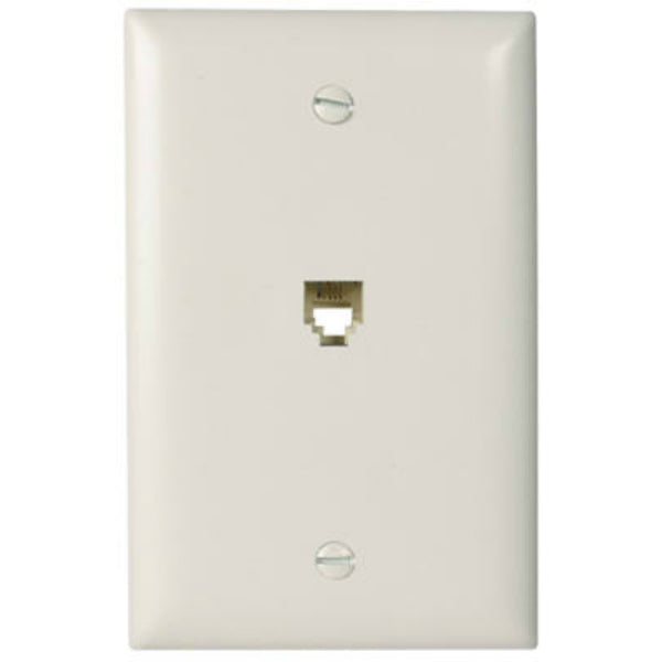Pass & Seymour Communication Device Wall Plate, Phone Jack, 1 Gang, White