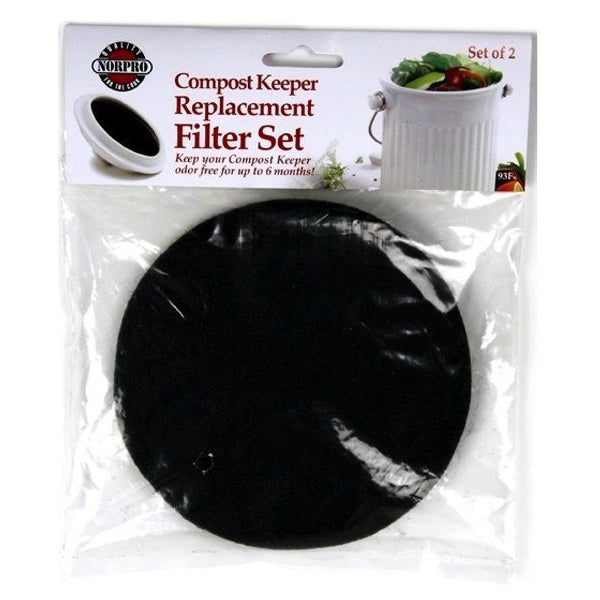 Norpro 93F Compost Keeper Replacement Filter Set, 2-Pack
