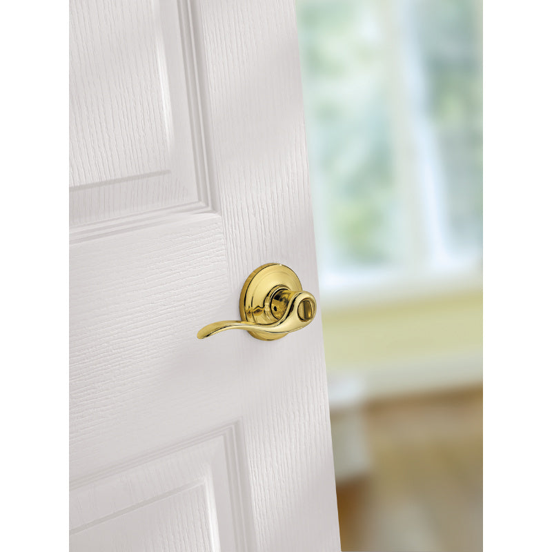 Kwikset® 730TNL-3-CP Signature Tustin Universal Privacy Lever, Polished Brass