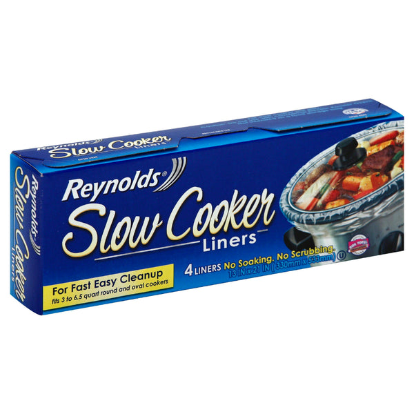 Reynolds 1001090000504 Slow Cooker Liners, 13" x 21", 4-Count