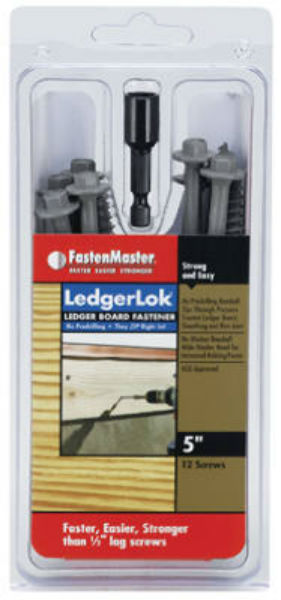 FastenMaster® FMLL005-12 LedgerLok® Screw, 5", 12-Pack