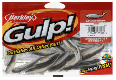 Berkley® GMI2-SMLT Plastic Minnow Grub, 2.5", Smelt Color, 18 Count