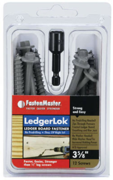 FastenMaster® FMLL358-12 LedgerLok® Ledger Board Fastener, 3-5/8", 12-Pack