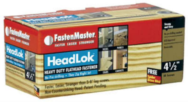 FastenMaster FMHLGM412-50 HeadLok Heavy Duty Flat Head Fastener, 4-1/2", 50-Pk