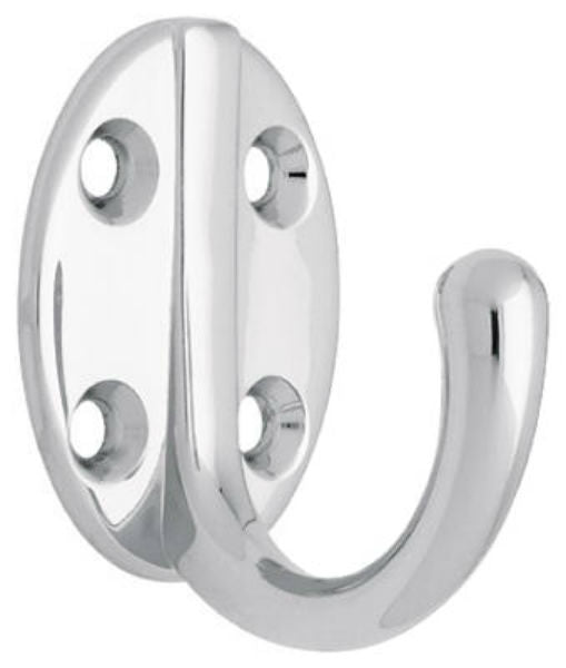Liberty Hardware B46116Z-CHR-C Single Robe Hook with Round Base, Polished Chrome