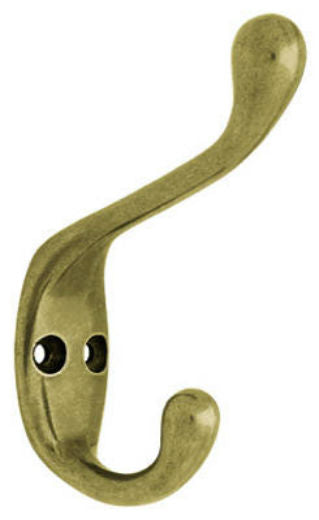Liberty B42302Q-AB-C5 Heavy Duty Coat & Hat Hook, 3", Antique Brass