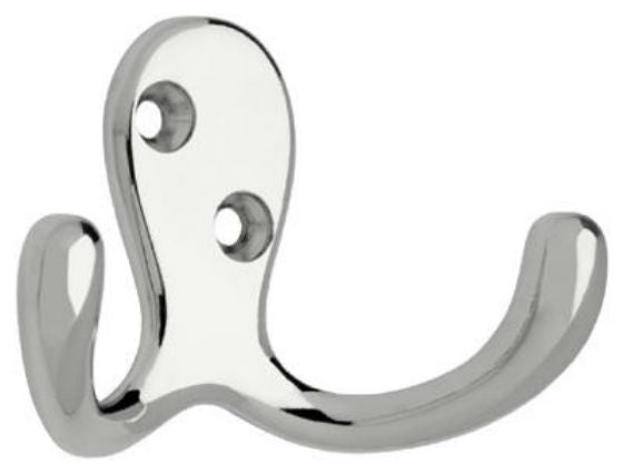 Liberty Hardware B59104Z-CHR-C Double Prong Robe Hook, Chrome