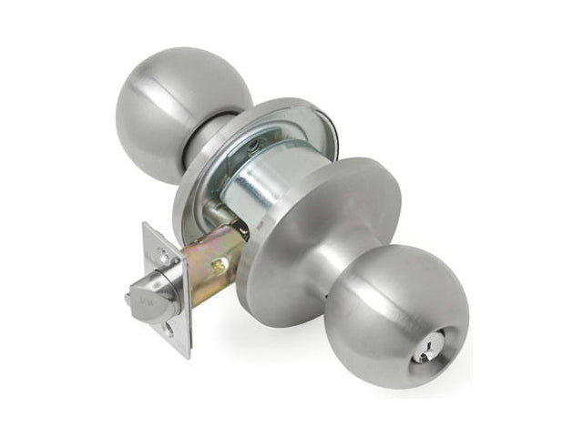 Tell CL100053 Light Duty Commercial Tubular Door Entry Knob, St Steel, Grade 2