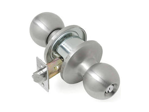Tell CL100053 Light Duty Commercial Tubular Door Entry Knob, St Steel, Grade 2