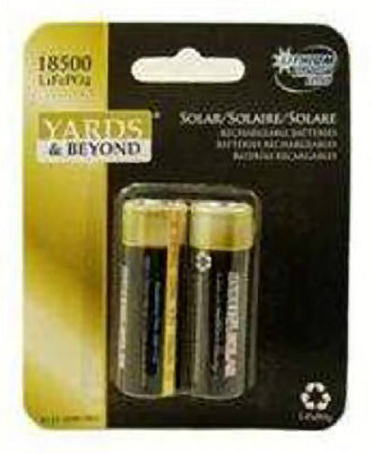 Yards & Beyond™ BT-LP-18500-1000-2 Rechargeable Solar Battery, 1000 Mah, 2-Pk