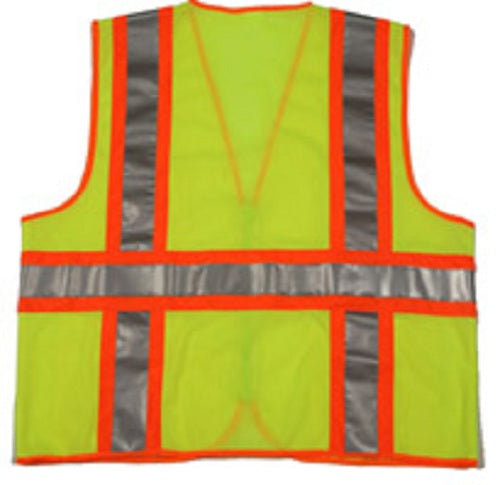 Tingley V73852-S-M Surveyor Style 2-Tone Hi-Vis Vest, Small/Medium, Yellow/Green