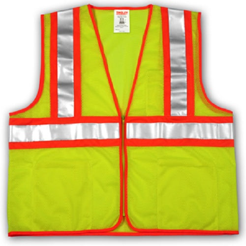 Tingley V70642-L-XL Job Sight™ Hi-Vis Safety Vest, Large/X-Large, Yellow/Green
