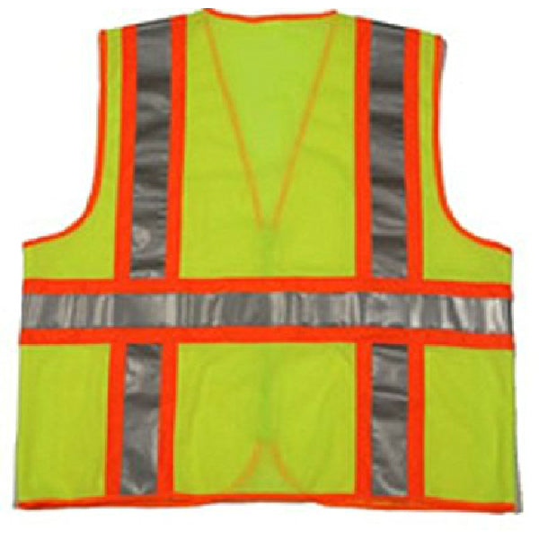 Tingley V73852-4X-5X Surveyor Style 2-Tone Hi-Vis Vest, 4XL/5XL, Yellow/Green