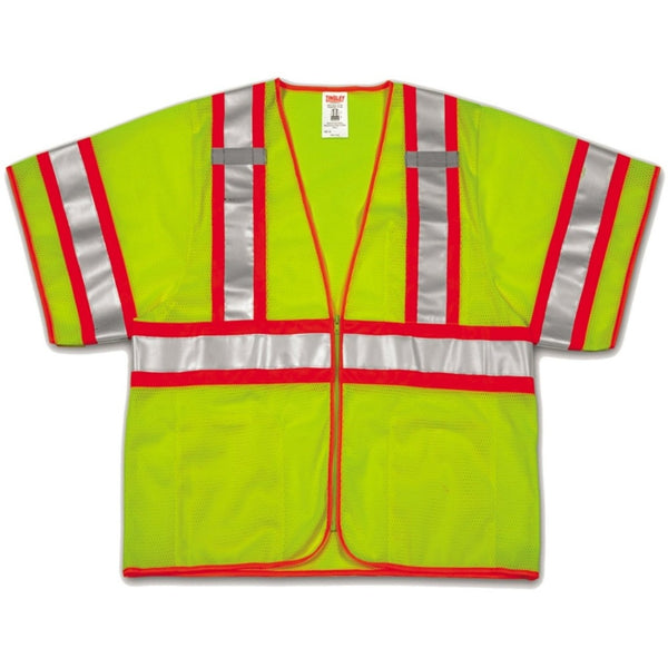 Tingley V70332-L-XL Polyester Safety Vest, Large/X-Large, Yellow & Green
