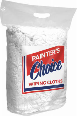 Painters Choice #5 Compression Packed Block White Cotton Knit Rags, 4 Lbs
