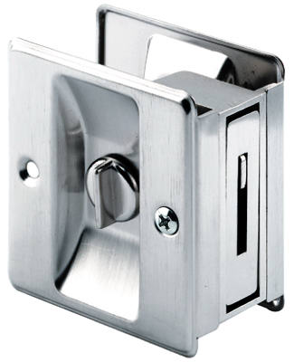 Slide-Co 164159 Pocket Door Privacy Lock & Pull, 2-3/4", Solid Brass