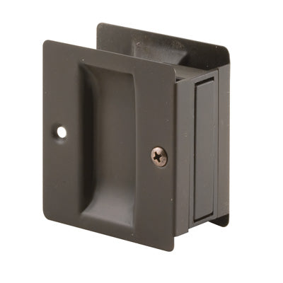 Slide-Co 164430 Solid Brass Pocket Door Pull, 2-1/2" x 1-3/8", Classic Bronze