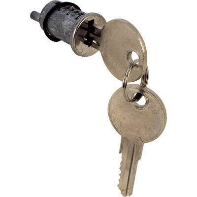 Slide-Co 141388 Sliding Patio Door Cylinder Key Lock with 2 Keys