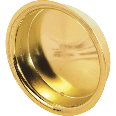 Slide-Co 163138 Bi-Pass Round Door Pull Handle, 1-3/4", Brass Finish, 2-Pack