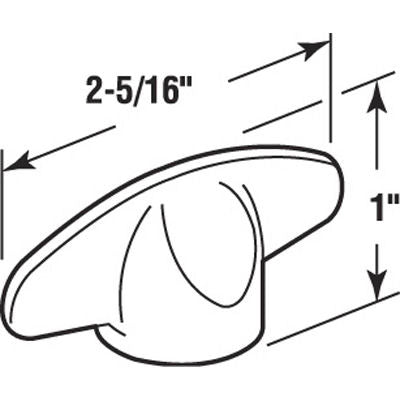 Slide-Co 173553 Andersen T-Crank Casement Handle, 3/8" Spline, Stone Finish