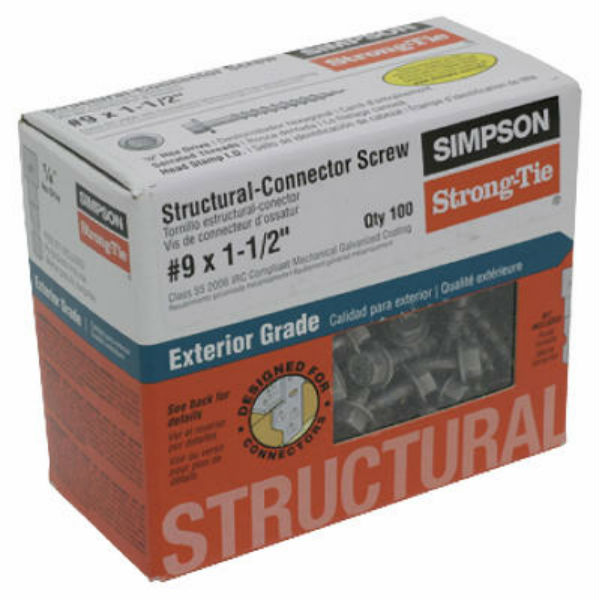 Simpson Strong-Tie SD9112R100 Structural Connector Screws, #9 x 1.5"