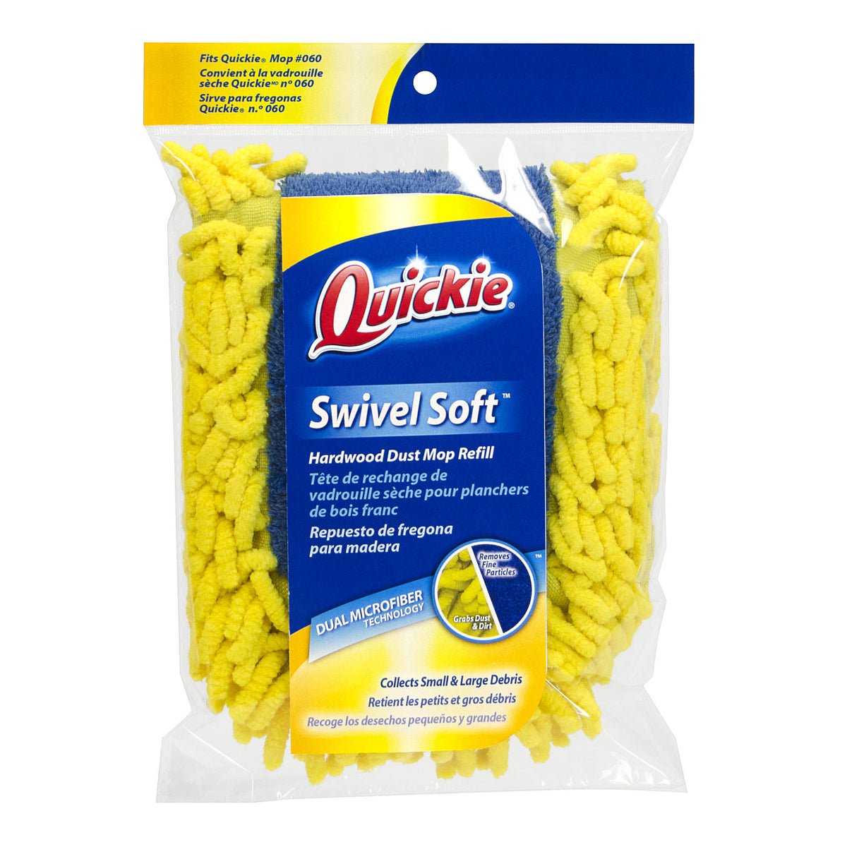 Quickie® 0604 Soft & Swivel® Microfiber/Chenille Dust Mop Refill for #060