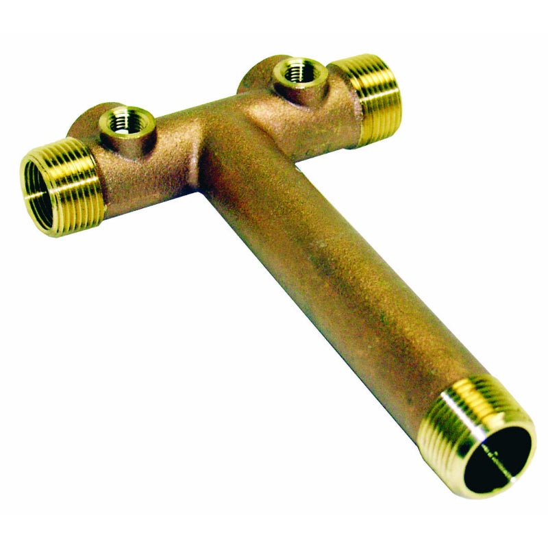 Water Source™ TC10NL Dual Threaded Brass Tank Tee, No Lead, 10"
