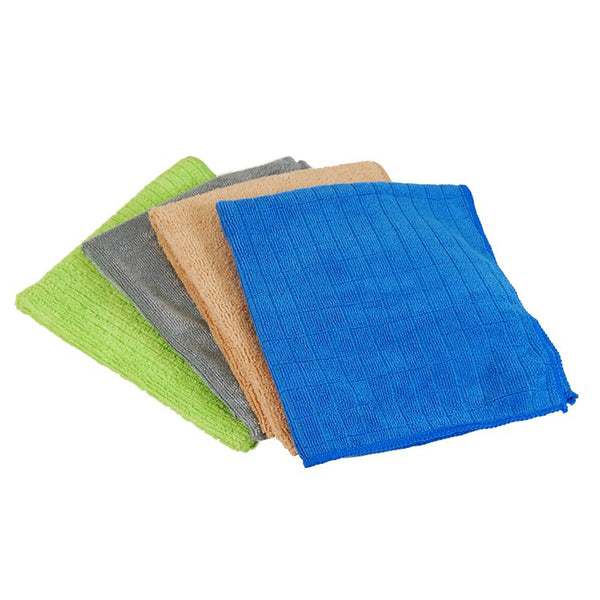 Quickie® 477PDQ Household Surface Microfiber Cleaning Cloths, Green, 4-Pack