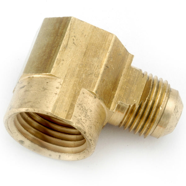 Anderson Metals 754050-1008 Lead Free Elbow, Brass, 5/8" Flare x 1/2" FPT