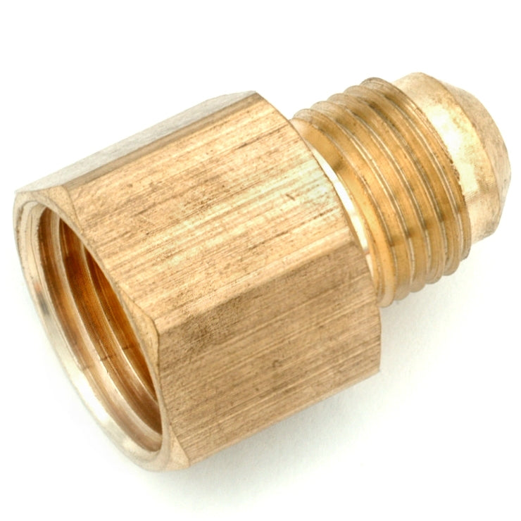 Anderson Metals 754046-0608 Lead Free Flare Connector, Brass, 3/8" x 1/2" FPT