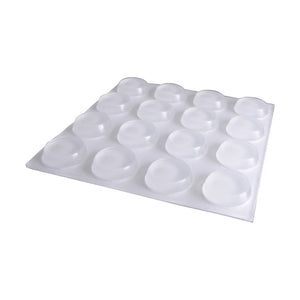 Shepherd Hardware 9967 Self Adhesive Round Vinyl Bumpers, 1/2", Clear, 16-Count