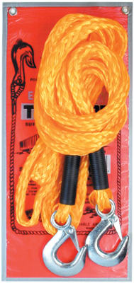 Service Tool ETR-14 Emergency Poly-Braid Tow Rope with Hooks, 5/8"x14'